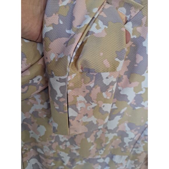 Gerry Pink White Tan Camo V Neck Hoodie Size Medium - Picture 5 of 9